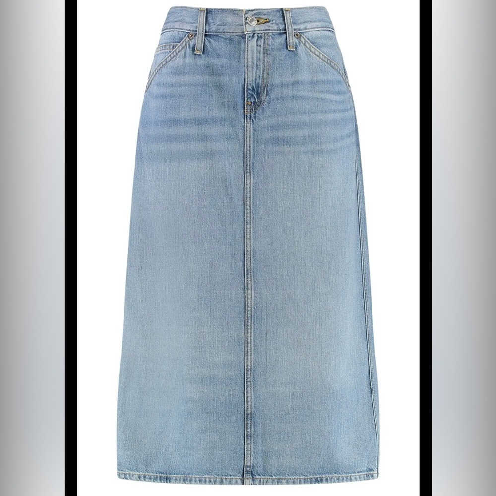 RE/DONE Low Rider Jean Midi Skirt with a Low-Slung Waist, Size 27 worn once